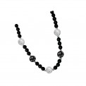 Silver and Black Sparkle Necklace